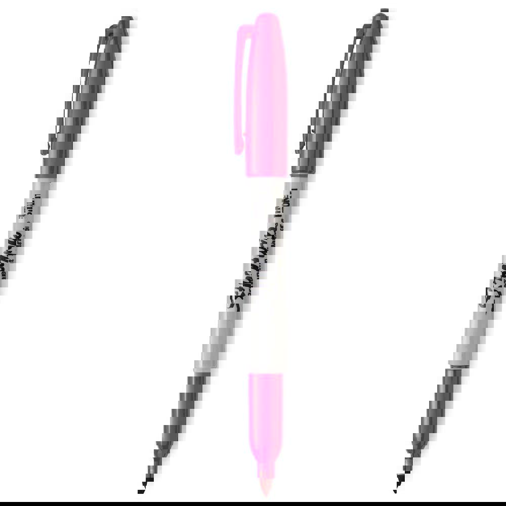 Fine Tip Permanent Marker, Fine Bullet Tip, Purple, Dozen